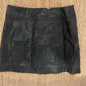 Free People Leather Skirt